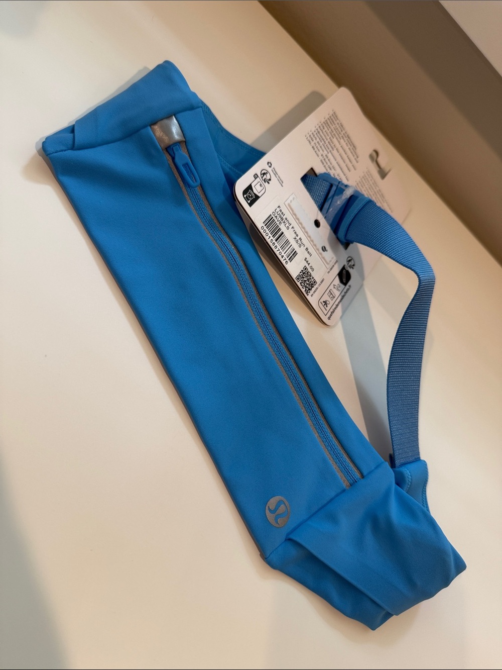 Lululemon Bright Blue Running Waist Belt with Zipper Pocket